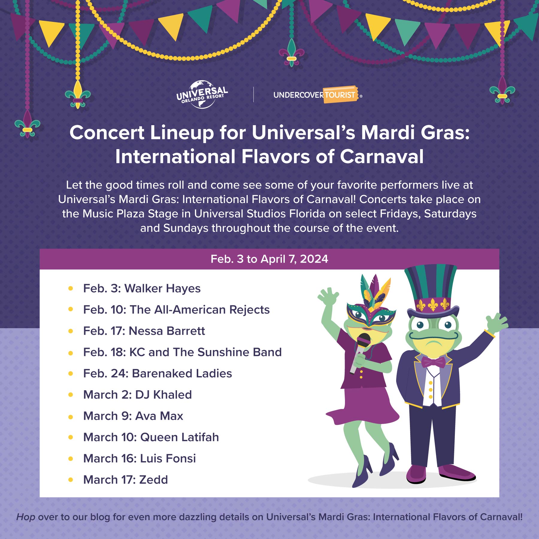 Exciting Reveals: Universal Studios Mardi Gras 2025 Concert Lineup 